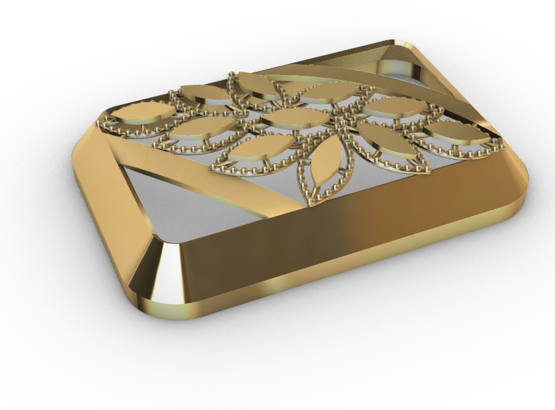 Rhino 3DM File and STL file for 18K Gold  Design  – Professional Jewelry CAD Model