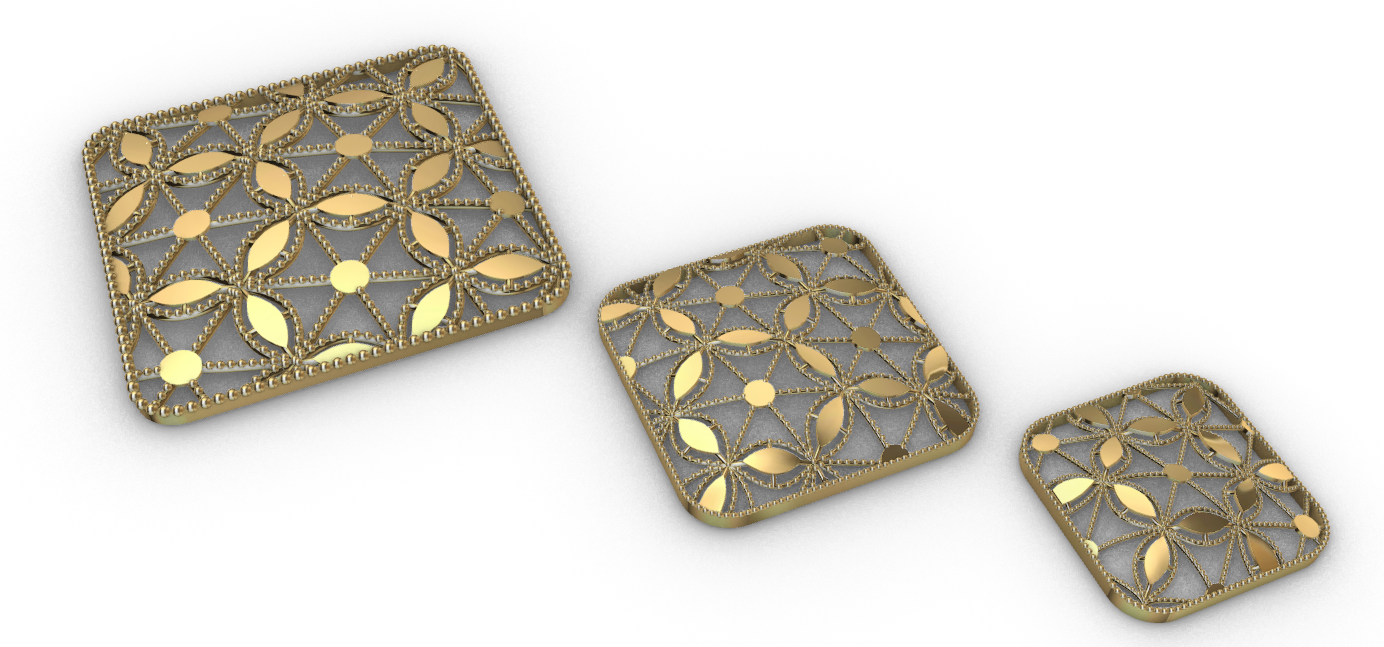 Rhino 3DM File and STL file for 18K Gold  Design  – Professional Jewelry CAD Model