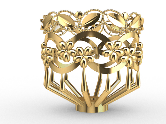 Rhino 3DM File and STL file for 18K Gold  Design  – Professional Jewelry CAD Model