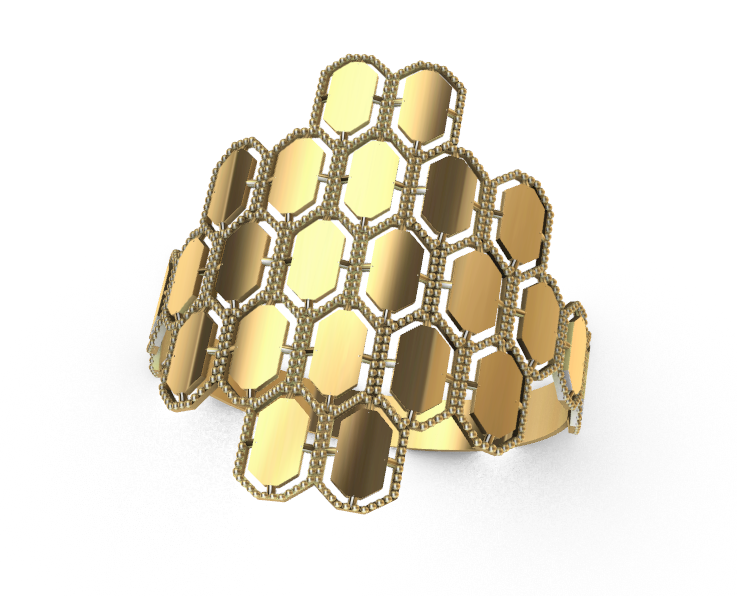 Rhino 3DM File and STL file for 18K Gold  Design  – Professional Jewelry CAD Model