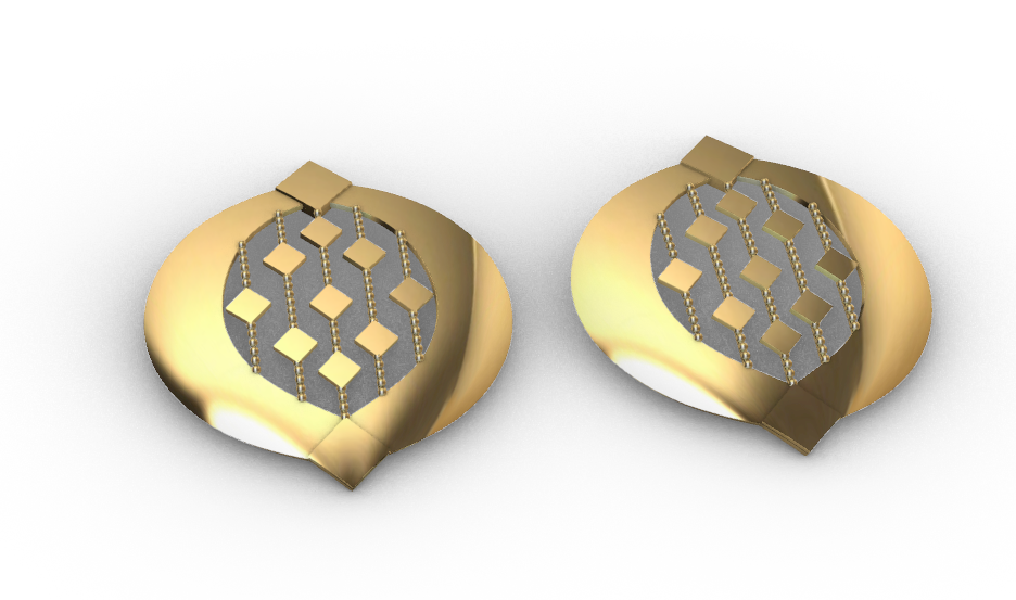 Rhino 3DM File and STL file for 18K Gold  Design  – Professional Jewelry CAD Model