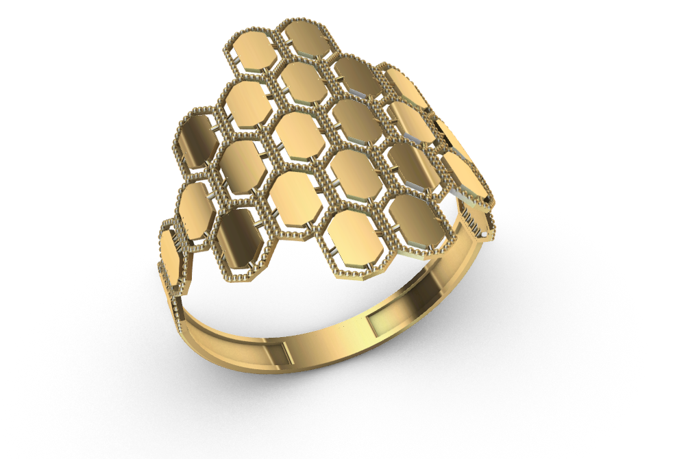 Rhino 3DM File and STL file for 18K Gold ring Design  – Professional Jewelry CAD Model