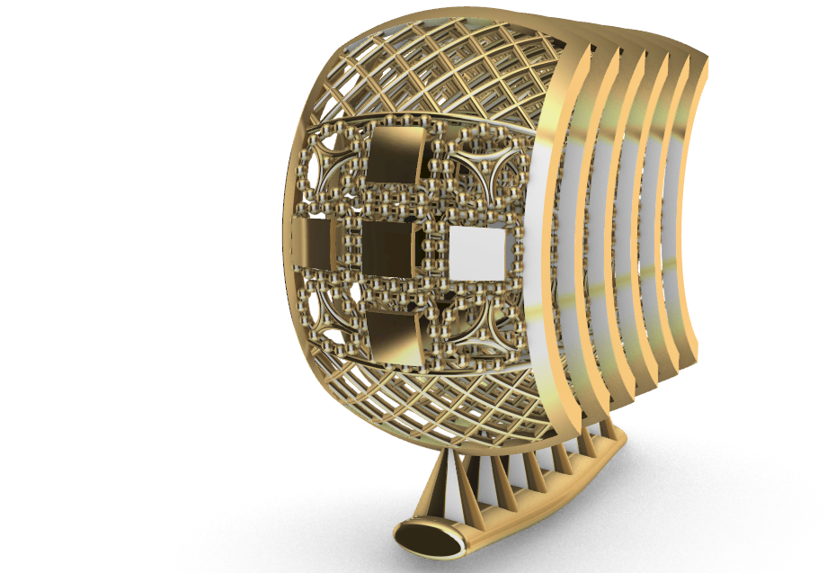 Rhino 3DM File and STL file for 18K Gold earring Design Wide fit – Professional Jewelry CAD Model