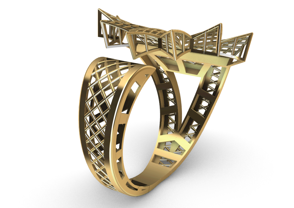 code: mn10005 Rhino 3DM File and STL file for 18K Gold ring Design – Professional Jewelry CAD Model