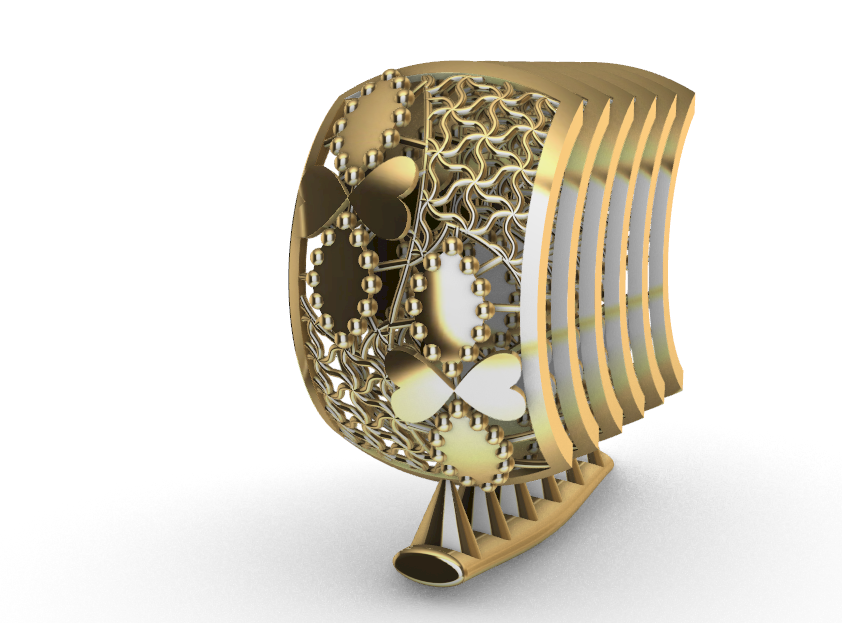 Rhino 3DM File and STL file for 18K Gold earring Design Wide fit – Professional Jewelry CAD Model (Copy) (Copy) (Copy) (Copy)
