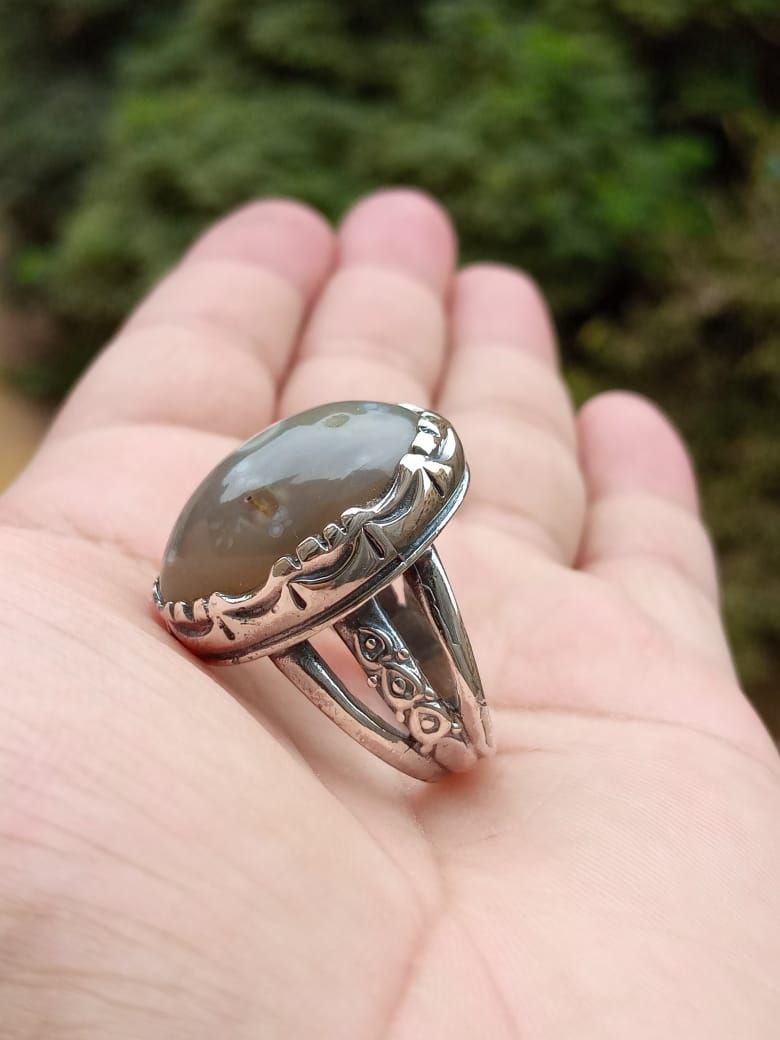 Men's silver ring