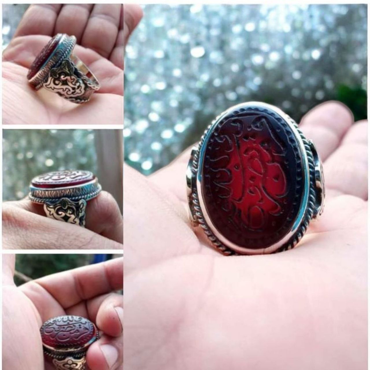 Men's silver ring