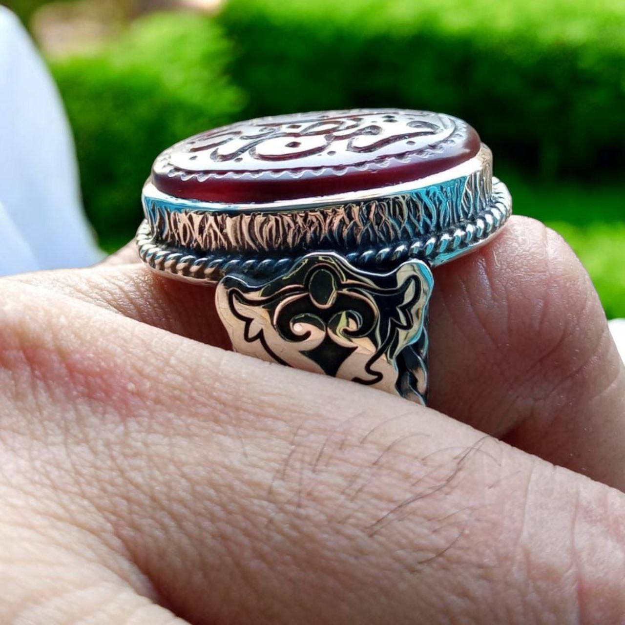 Men's silver ring