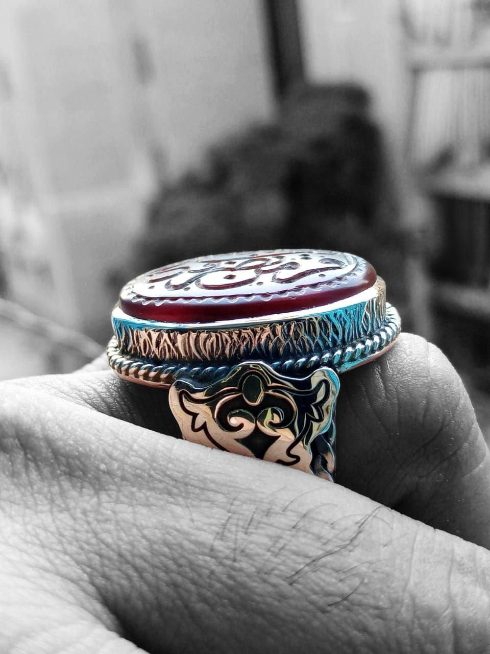 Men's silver ring
