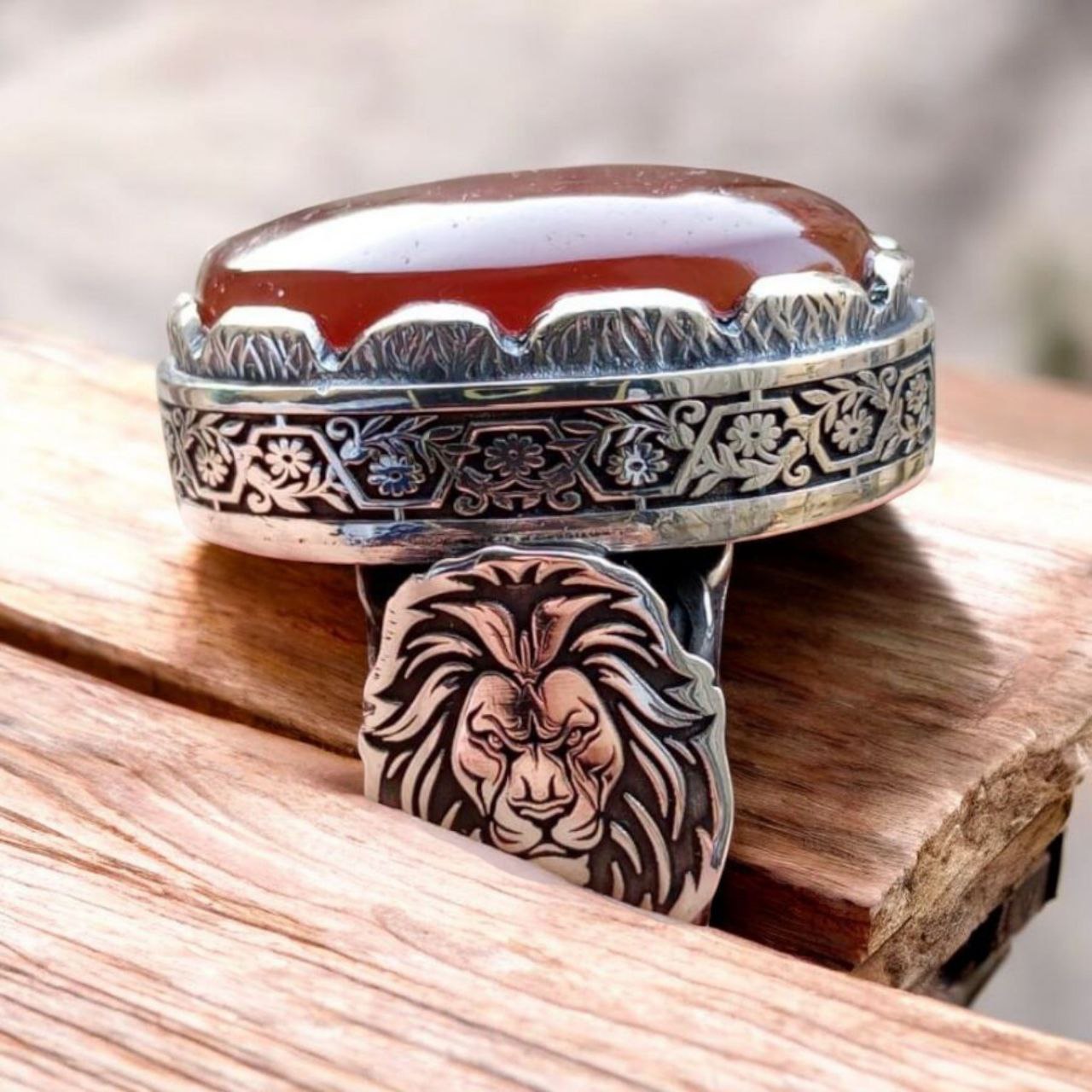 Men's silver ring