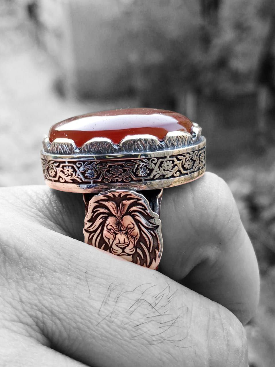 Men's silver ring
