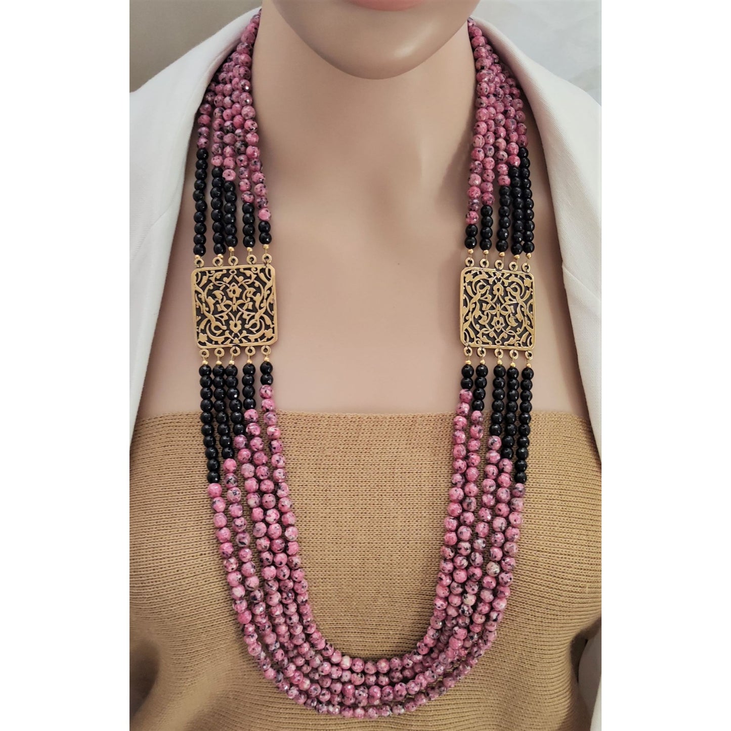 agate and copper necklace