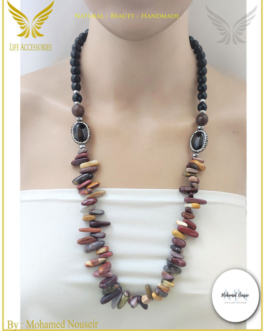 عقد من حجر موكايتي جاسبر