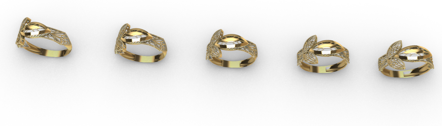 code: mn10001  Rhino 3DM File and STL file for 18K Gold ring Design  – Professional Jewelry CAD Model