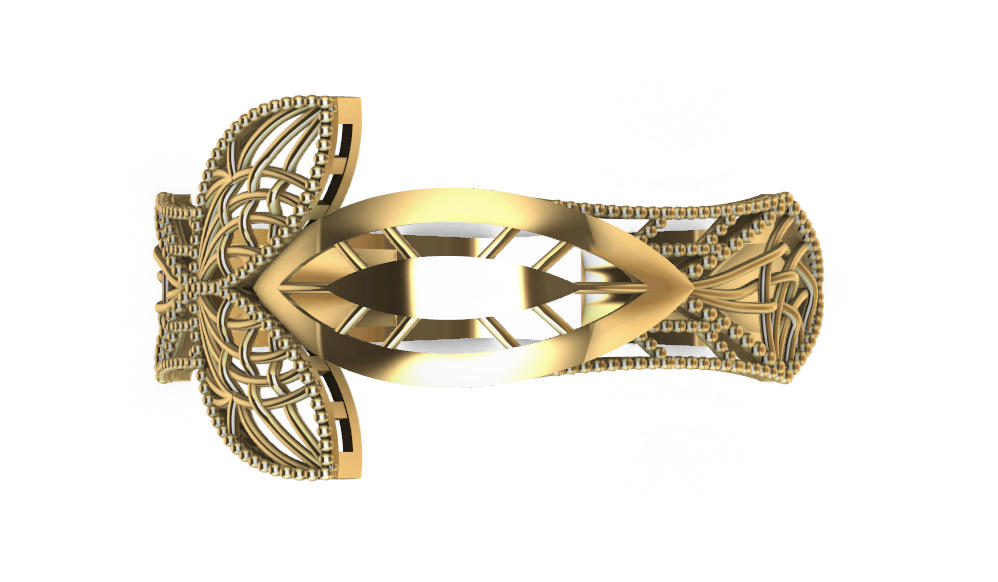 code: mn10001  Rhino 3DM File and STL file for 18K Gold ring Design  – Professional Jewelry CAD Model