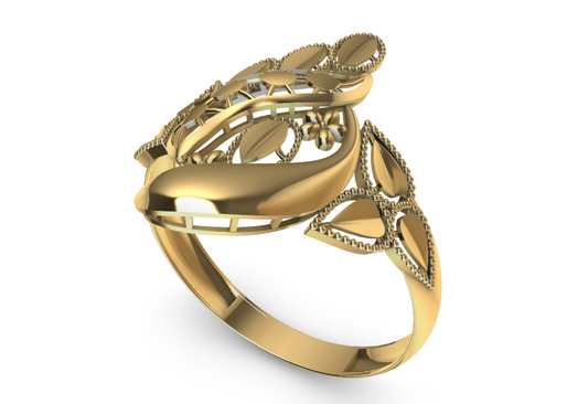 code: mn10002  Rhino 3DM File and STL file for 18K Gold ring Design  – Professional Jewelry CAD Model