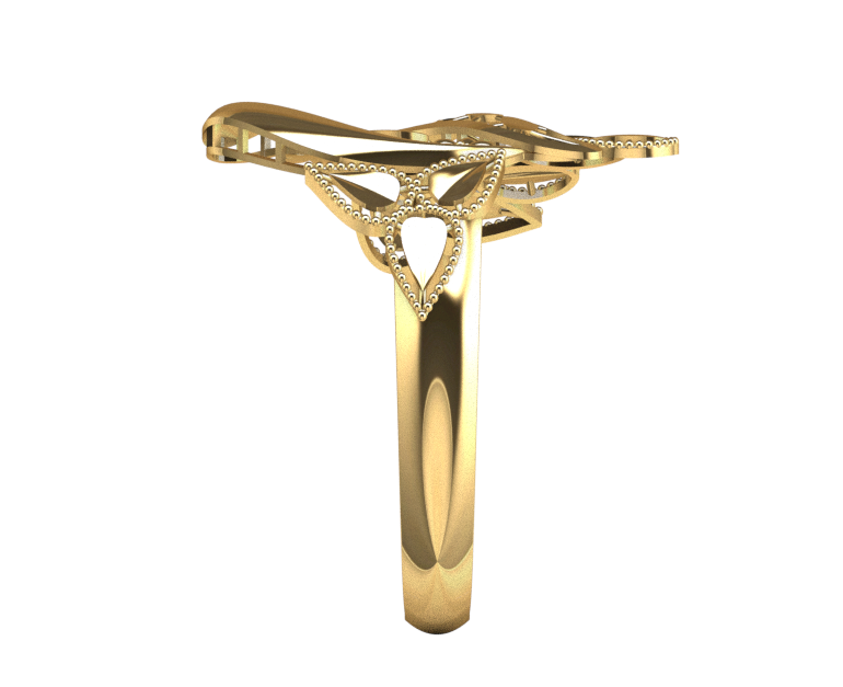 code: mn10002  Rhino 3DM File and STL file for 18K Gold ring Design  – Professional Jewelry CAD Model