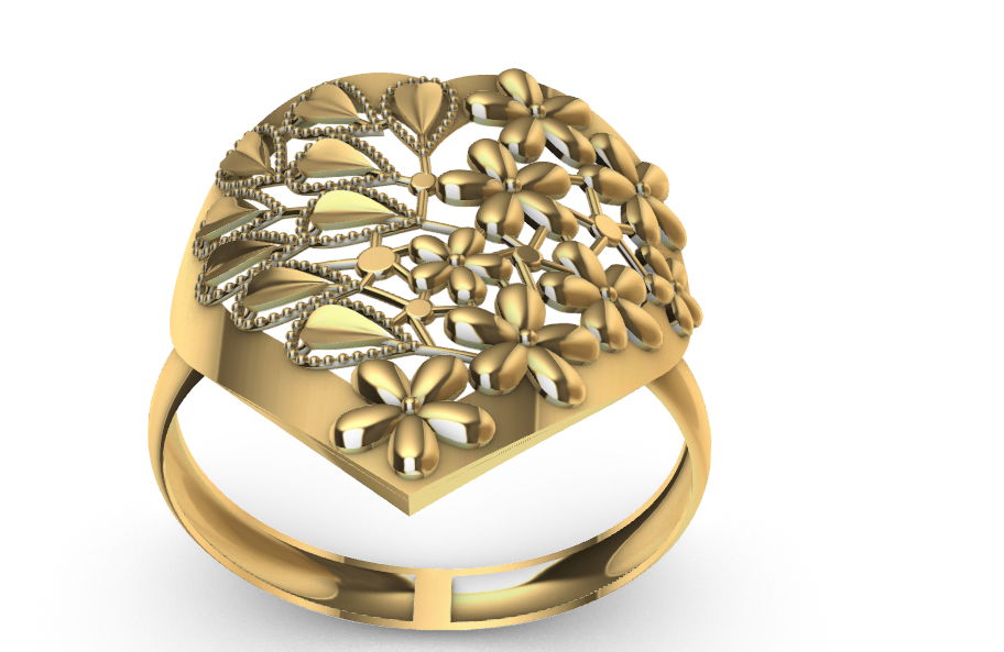 code: mnh20011  Rhino 3DM File and STL file for 18K Gold ring Design  – Professional Jewelry CAD Model