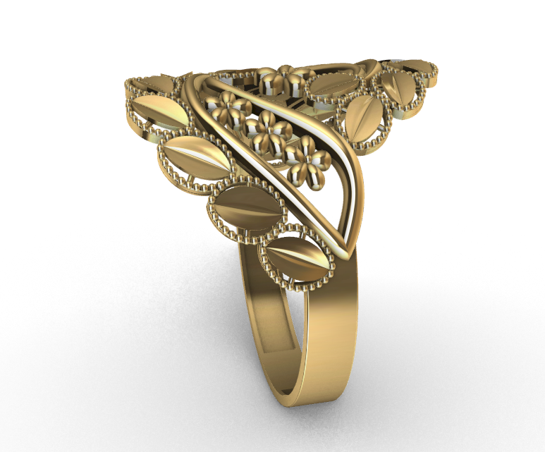 code: mnh20009  Rhino 3DM File and STL file for 18K Gold ring Design  – Professional Jewelry CAD Model