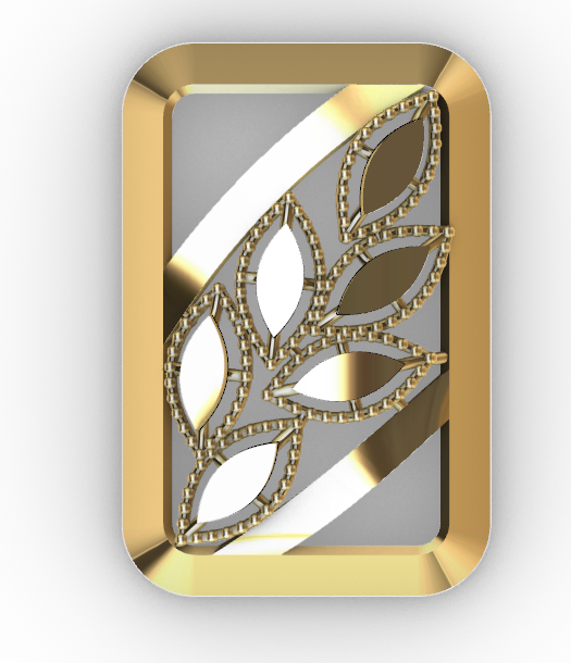 Rhino 3DM File and STL file for 18K Gold  Design  – Professional Jewelry CAD Model