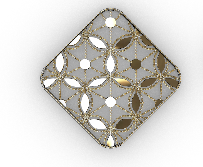 Rhino 3DM File and STL file for 18K Gold  Design  – Professional Jewelry CAD Model