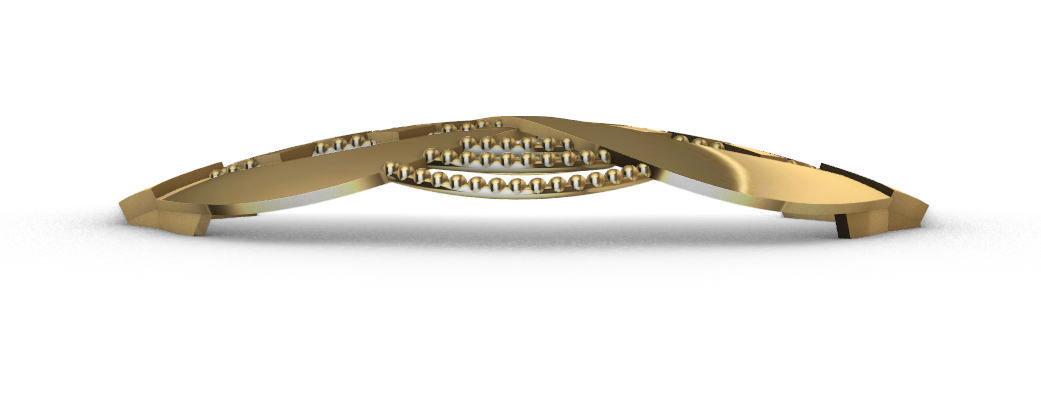 Rhino 3DM File and STL file for 18K Gold  Design  – Professional Jewelry CAD Model