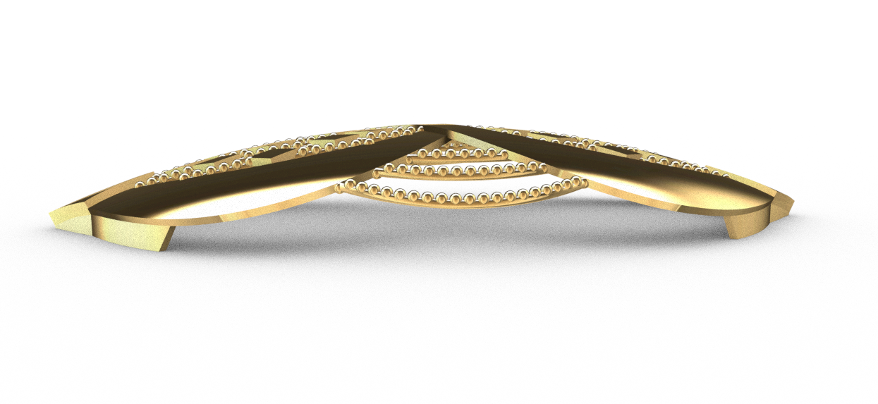 Rhino 3DM File and STL file for 18K Gold  Design  – Professional Jewelry CAD Model