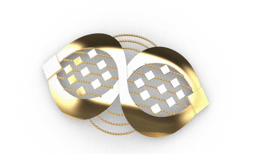 Rhino 3DM File and STL file for 18K Gold  Design  – Professional Jewelry CAD Model