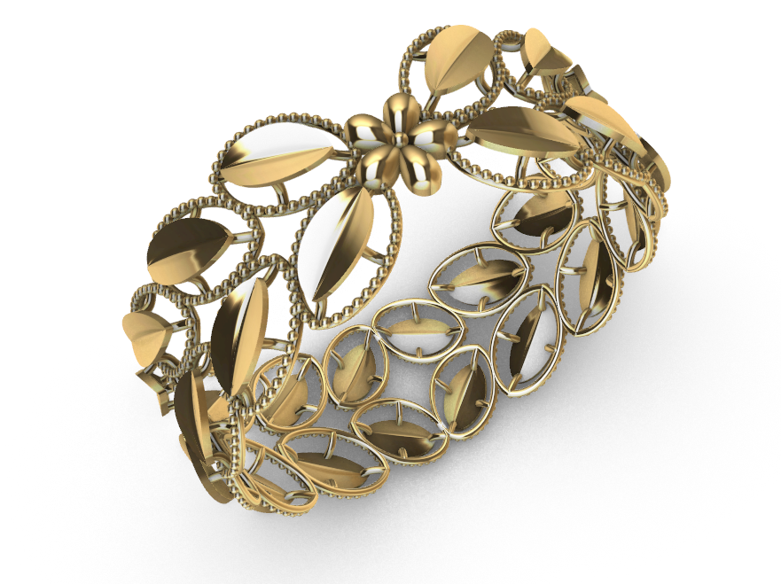 Rhino 3DM File and STL file for 18K Gold ring Design  – Professional Jewelry CAD Model