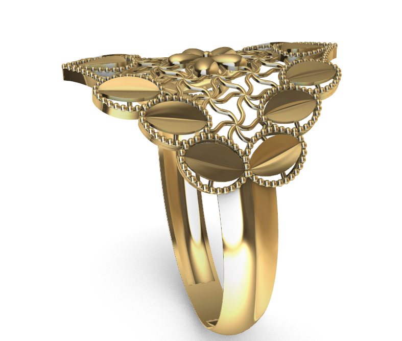 code: mnh20006  Rhino 3DM File and STL file for 18K Gold ring Design  – Professional Jewelry CAD Model