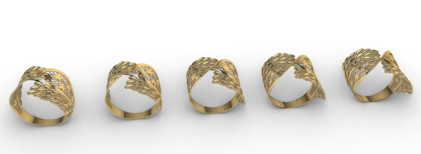code: mn10004  Rhino 3DM File and STL file for 18K Gold ring Design  – Professional Jewelry CAD Model