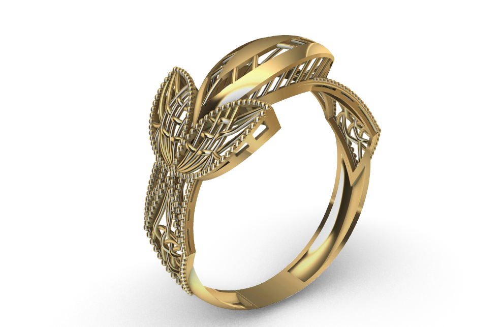 code: mn10001  Rhino 3DM File and STL file for 18K Gold ring Design  – Professional Jewelry CAD Model
