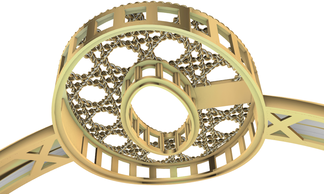 code: mna1007   Rhino 3DM File and STL file for 18K Gold ring Design  – Professional Jewelry CAD Model