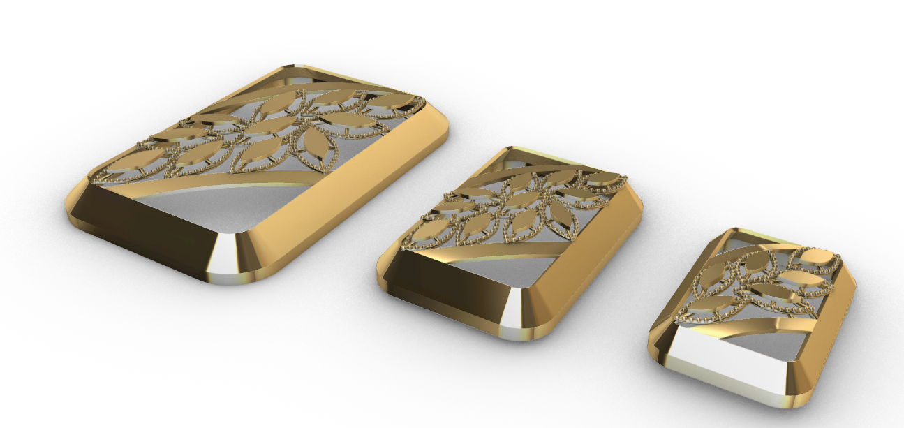 Rhino 3DM File and STL file for 18K Gold  Design  – Professional Jewelry CAD Model