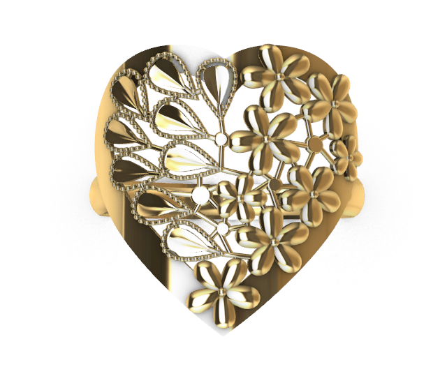 Rhino 3DM File and STL file for 18K Gold  Design  – Professional Jewelry CAD Model