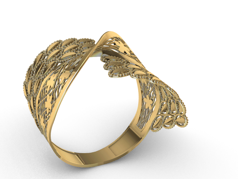 code: mn10004  Rhino 3DM File and STL file for 18K Gold ring Design  – Professional Jewelry CAD Model