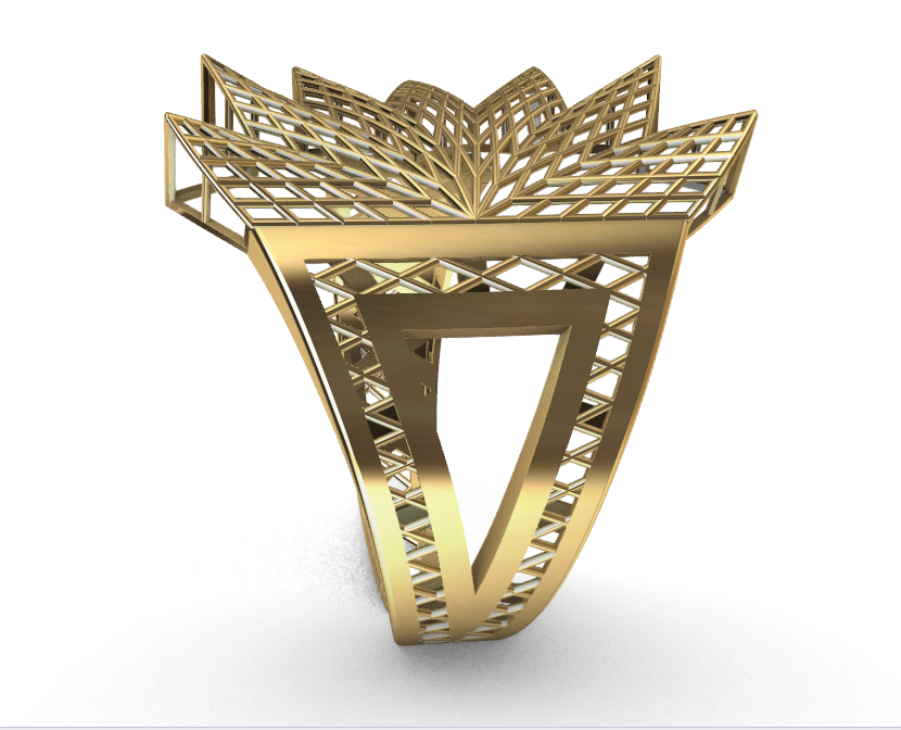 code: mn10005  Rhino 3DM File and STL file for 18K Gold ring Design  – Professional Jewelry CAD Model