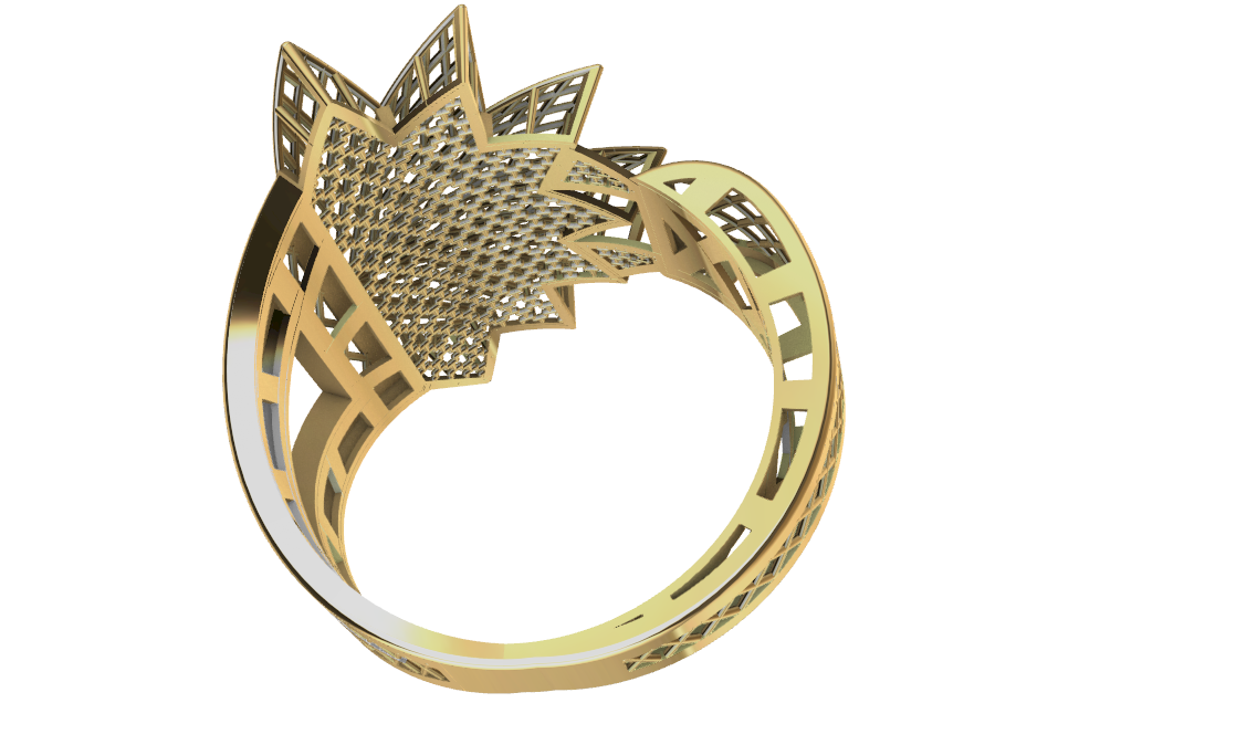 code: mn10005  Rhino 3DM File and STL file for 18K Gold ring Design  – Professional Jewelry CAD Model