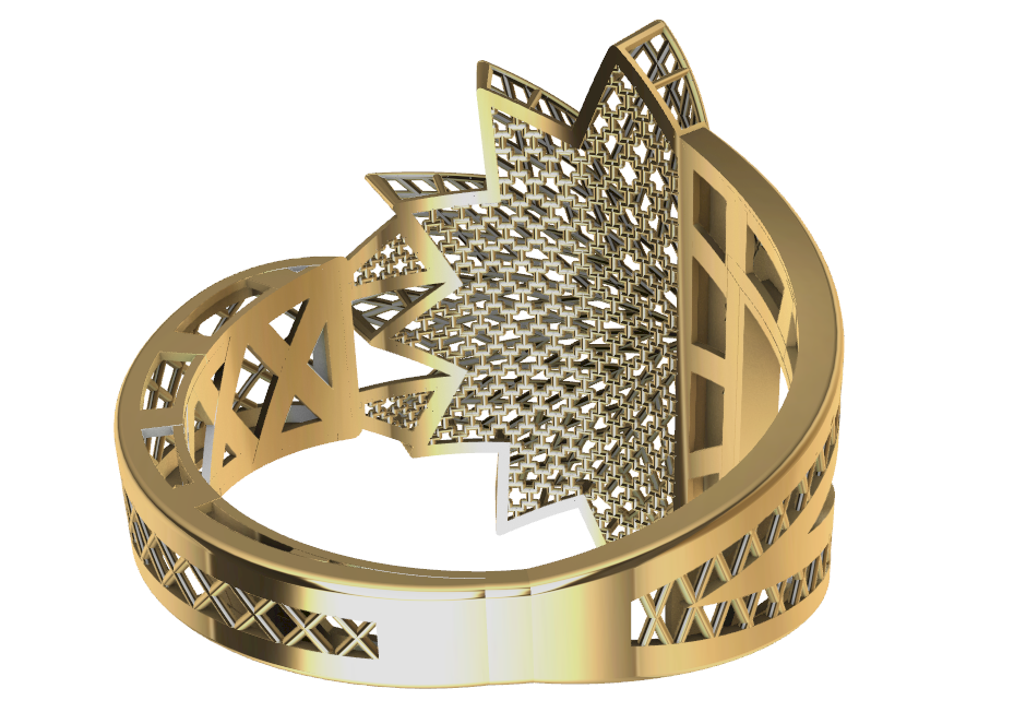 code: mn10005  Rhino 3DM File and STL file for 18K Gold ring Design  – Professional Jewelry CAD Model