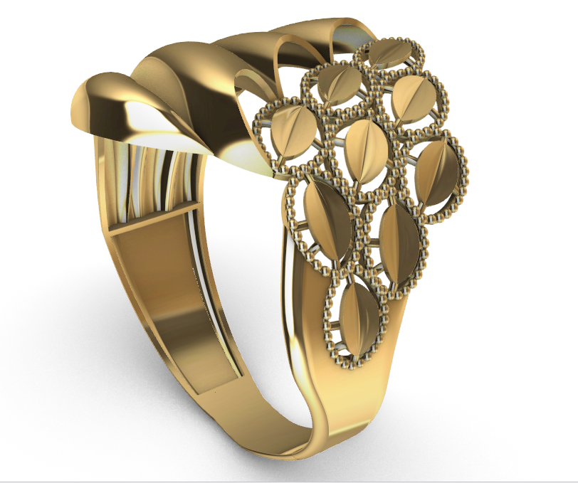 code: mn10006  Rhino 3DM File and STL file for 18K Gold ring Design  – Professional Jewelry CAD Model
