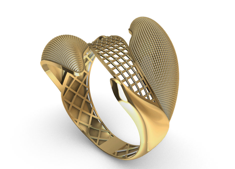 code: mn10007  Rhino 3DM File and STL file for 18K Gold ring Design  – Professional Jewelry CAD Model