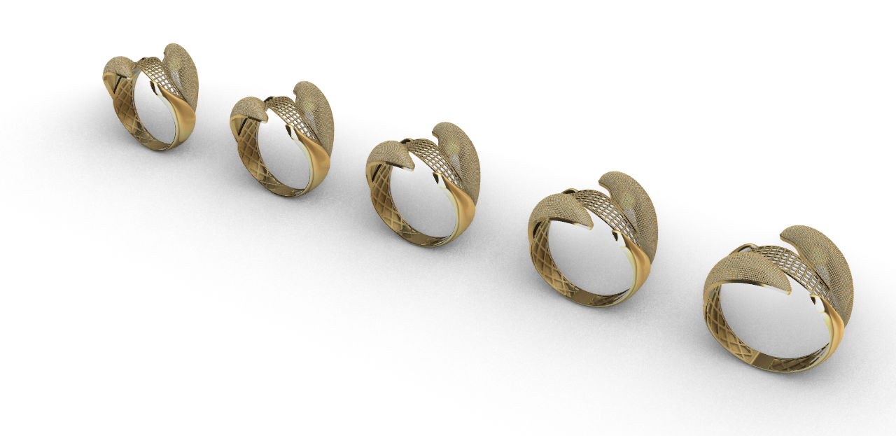 code: mn10007  Rhino 3DM File and STL file for 18K Gold ring Design  – Professional Jewelry CAD Model