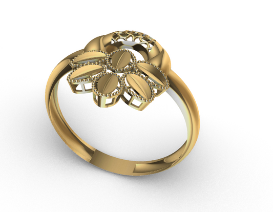 code: mn10008  Rhino 3DM File and STL file for 18K Gold ring Design  – Professional Jewelry CAD Model