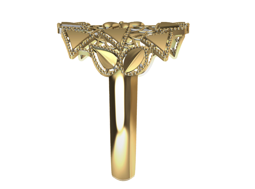 code: mnh20007  Rhino 3DM File and STL file for 18K Gold ring Design  – Professional Jewelry CAD Model