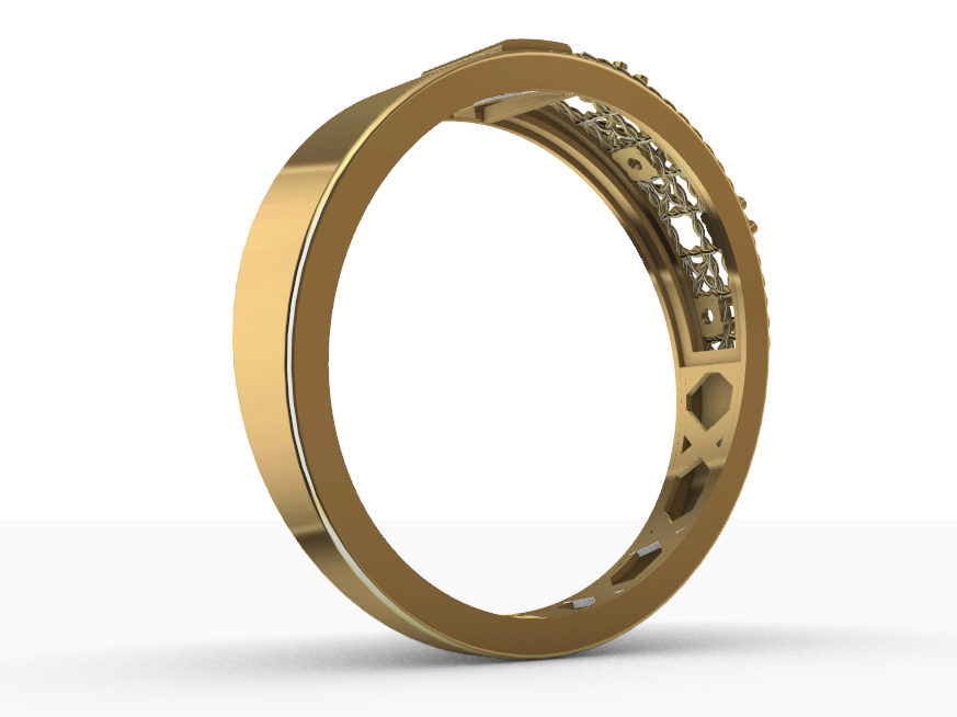 code: mna1001   Rhino 3DM File and STL file for 18K Gold ring Design  – Professional Jewelry CAD Model