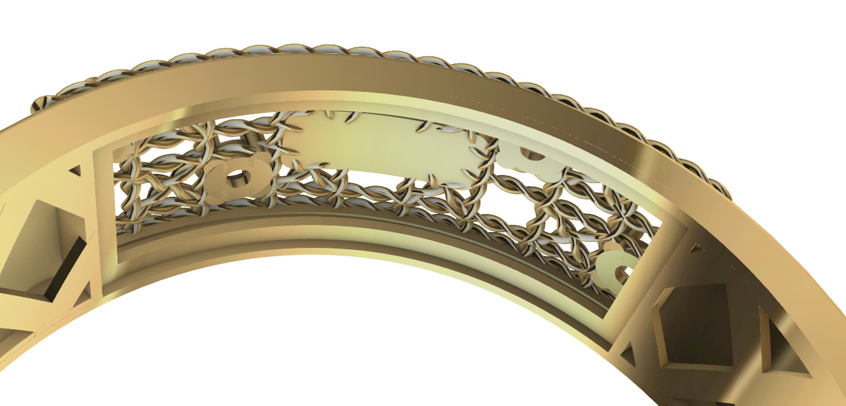 code: mna1002   Rhino 3DM File and STL file for 18K Gold ring Design  – Professional Jewelry CAD Model