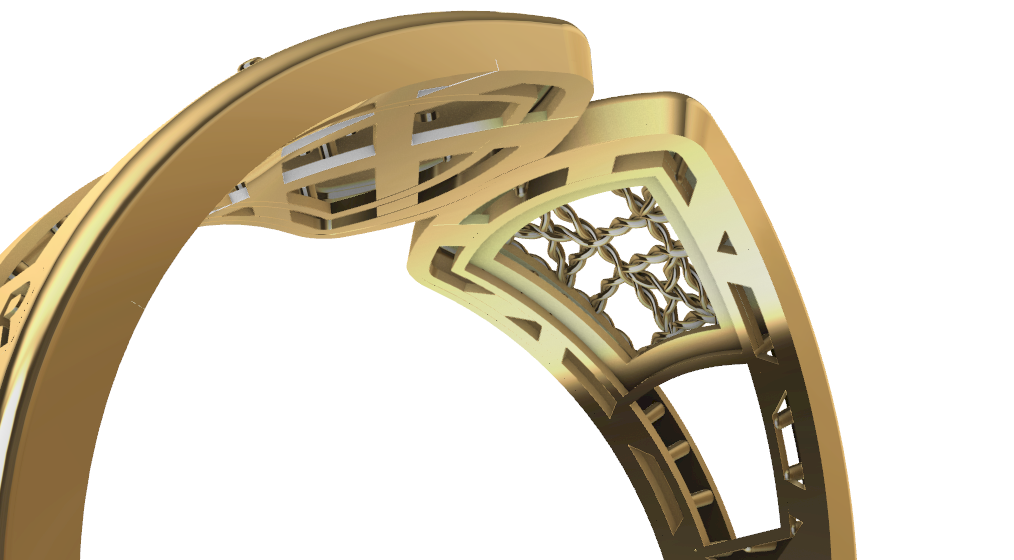 code: mna1006   Rhino 3DM File and STL file for 18K Gold ring Design  – Professional Jewelry CAD Model