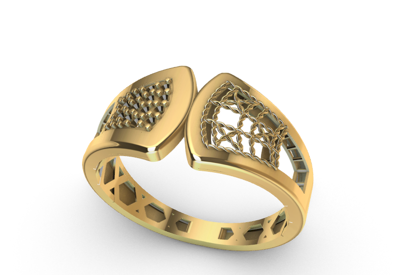 code: mna1006   Rhino 3DM File and STL file for 18K Gold ring Design  – Professional Jewelry CAD Model