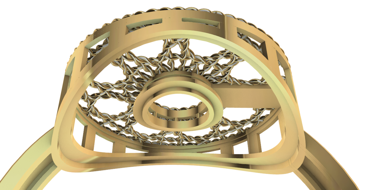 code: mna1009   Rhino 3DM File and STL file for 18K Gold ring Design  – Professional Jewelry CAD Model