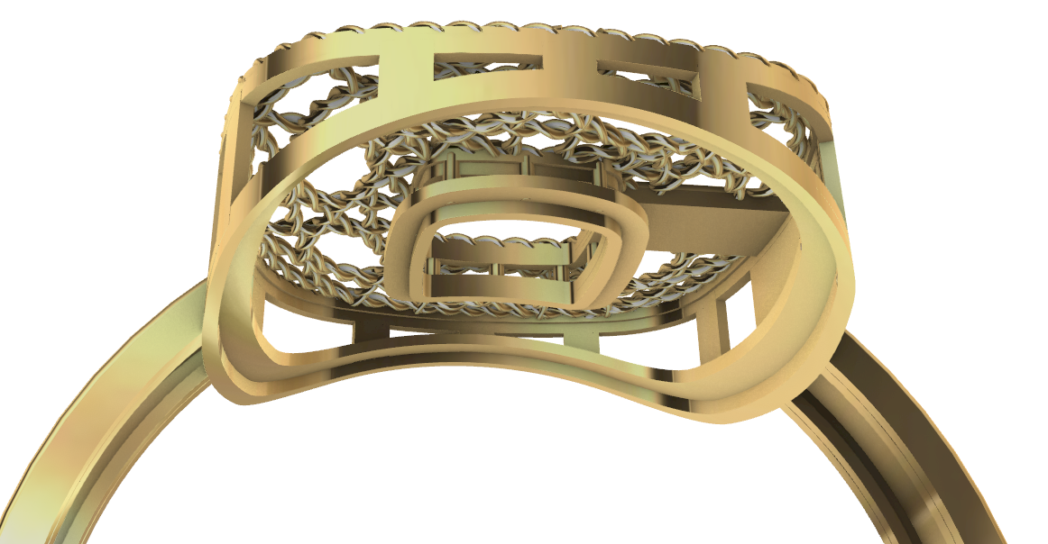 code: mna1011   Rhino 3DM File and STL file for 18K Gold ring Design  – Professional Jewelry CAD Model